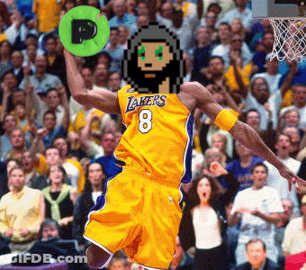 Basketball Player Jumping In Lakers Jersey GIF