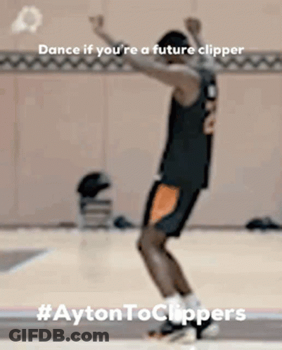 Basketball Player Jumping With Dance If You Re A Future Clipper GIF