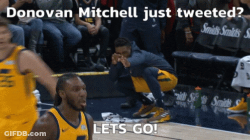 Basketball Player Kneeling Caption Donovon Mitchell Tweeted GIF