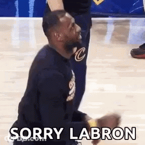 Basketball Player Kneeling Saying Sorry Labron GIF