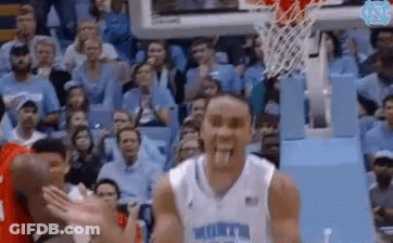 Basketball Player Making Funny Face In Front Of Crowd GIF