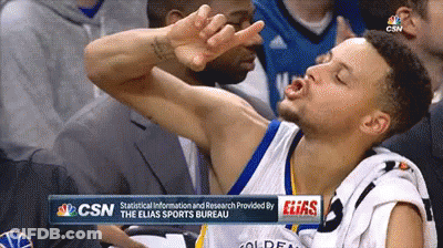 Basketball Player Making Funny Face In Stands GIF