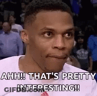 Basketball Player Making Funny Face Saying That's Pretty Interesting GIF