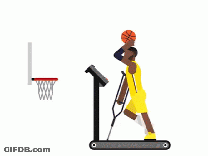 Basketball Player Motivation Treadmill GIF