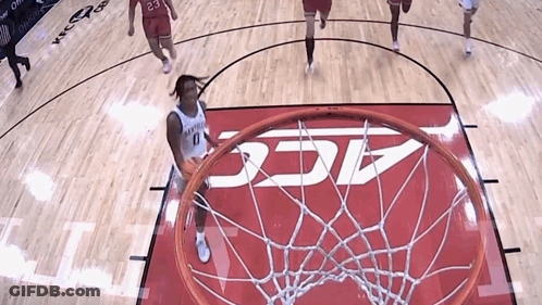Basketball Player Number 0 About To Dunk GIF