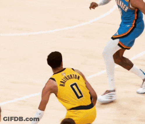 Basketball Player Number 0 Dribbling GIF