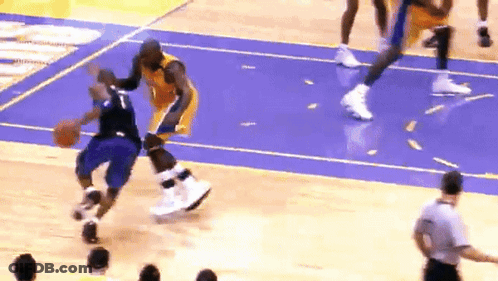 Basketball Player Number 1 Dribbling GIF