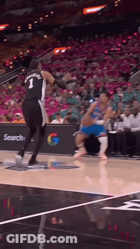 Basketball Player Number 1 Dribbling GIF