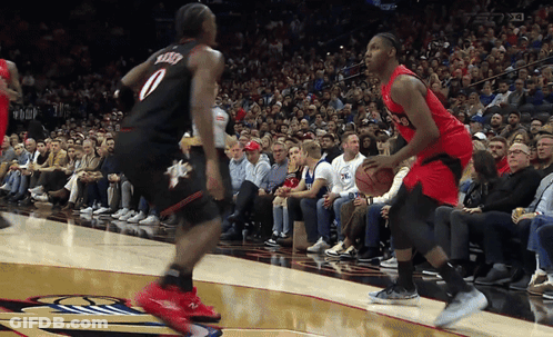 Basketball Player Number 10 Dribbling GIF
