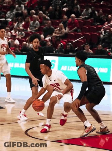 Basketball Player Number 11 Dribbling Ball GIF