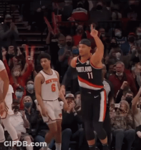 Basketball Player Number 11 In Front Of Crowd GIF