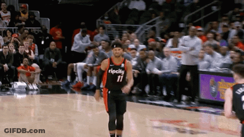 Basketball Player Number 11 Walking GIF