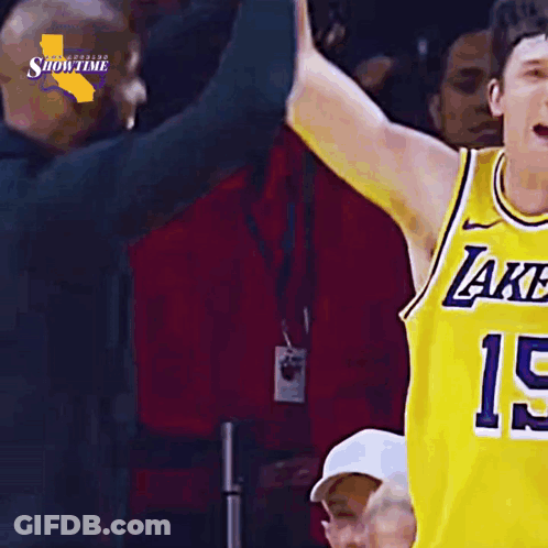 Basketball Player Number 15 Celebrates Win GIF