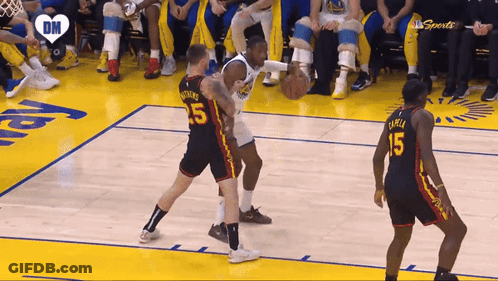 Basketball Player Number 15 Dribbling GIF