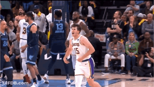 Basketball Player Number 15 Running GIF