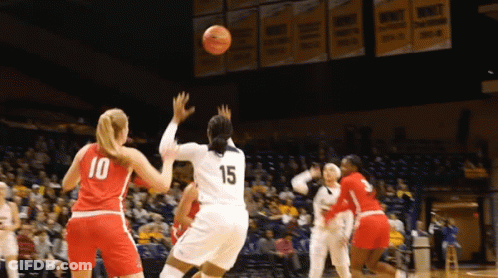 Basketball Player Number 15 Throwing Ball GIF
