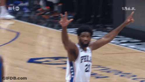 Basketball Player Number 21 Giving Victory Sign GIF