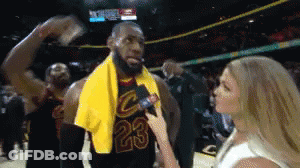 Basketball Player Number 23 Being Interviewed GIF