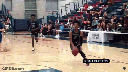Basketball Player Number 24 Dribbling Ball GIF