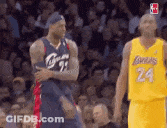 Basketball Player Number 24 Standing Next To Teammate GIF