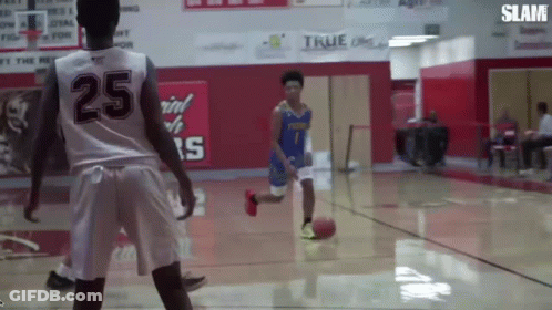 Basketball Player Number 25 Dribbling GIF