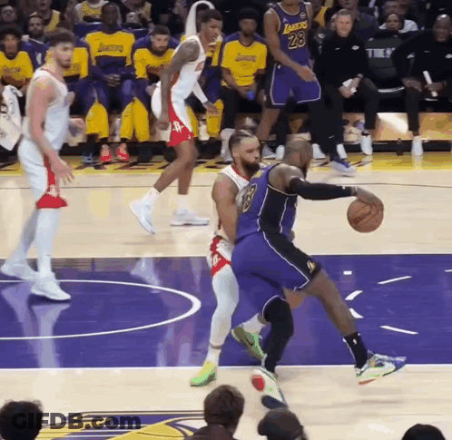 Basketball Player Number 28 Dribbling GIF