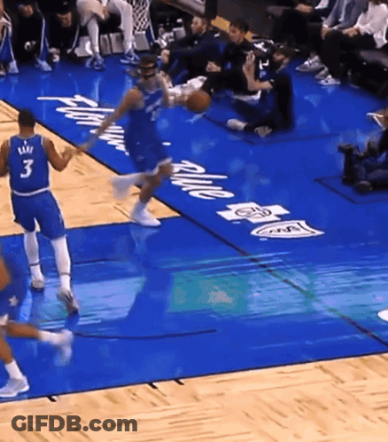 Basketball Player Number 3 Dribbling GIF