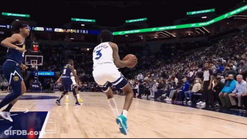 Basketball Player Number 3 Dribbling GIF