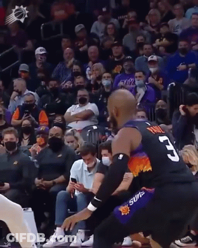 Basketball Player Number 3 In Front Of Crowd GIF