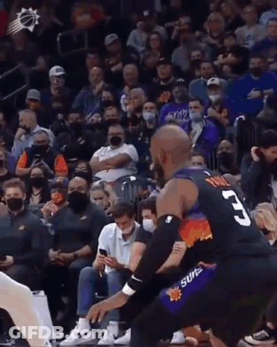 Basketball Player Number 3 With Crowd GIF