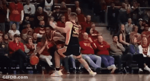 Basketball Player Number 30 Dribbling GIF