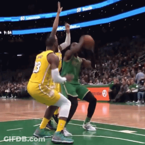 Basketball Player Number 33 Blocking Shot GIF