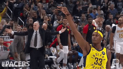 Basketball Player Number 33 In Front Of Crowd GIF