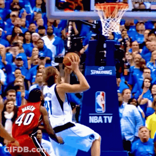 Basketball Player Number 40 Jumping For Ball GIF