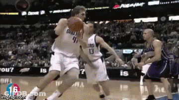 Basketball Player Number 41 Dribbling Ball GIF