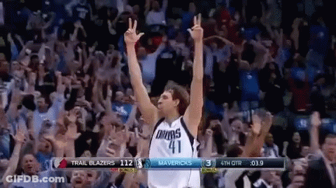 Basketball Player Number 41 Giving Peace Sign GIF