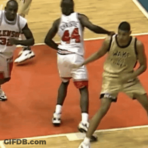 Basketball Player Number 44 Blocking GIF