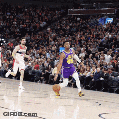 Basketball Player Number 45 Running With Ball GIF