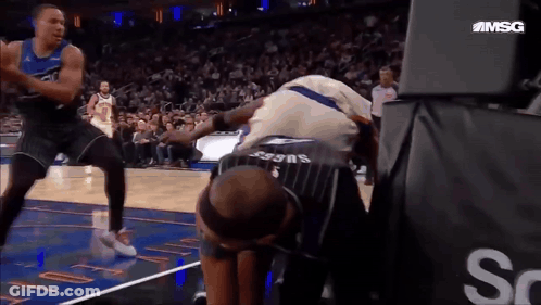 Basketball Player Number 5 Being Fouled GIF