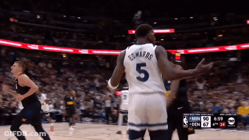 Basketball Player Number 5 On Court GIF