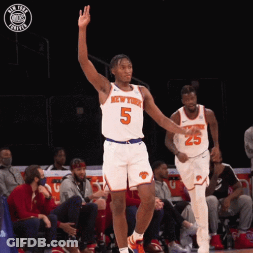 Basketball Player Number 5 Waving GIF