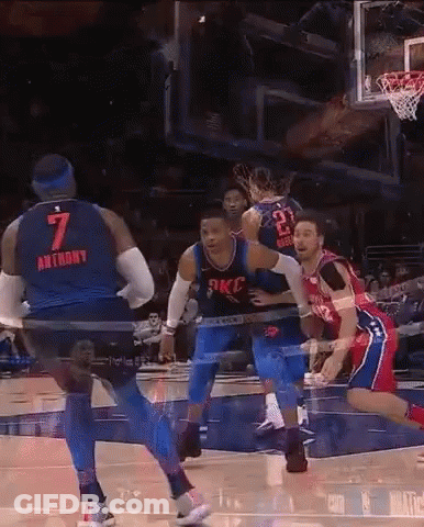 Basketball Player Number 7 Blocked GIF