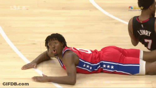 Basketball Player Number 7 Lying GIF