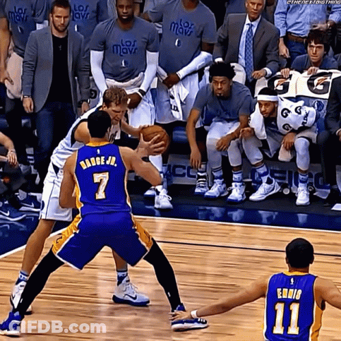 Basketball Player Number 7 Stealing Ball GIF