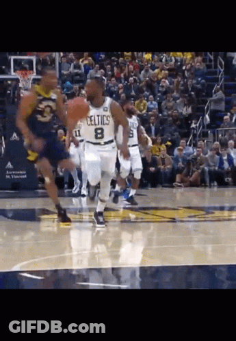 Basketball Player Number 8 Dribbling GIF