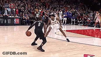Basketball Player Number 8 Dribbling GIF