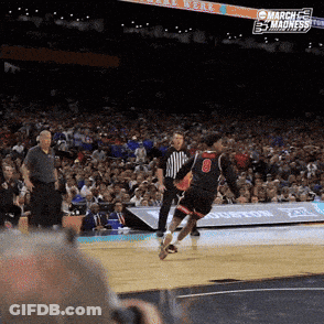 Basketball Player Number 8 Fouled By Referee GIF