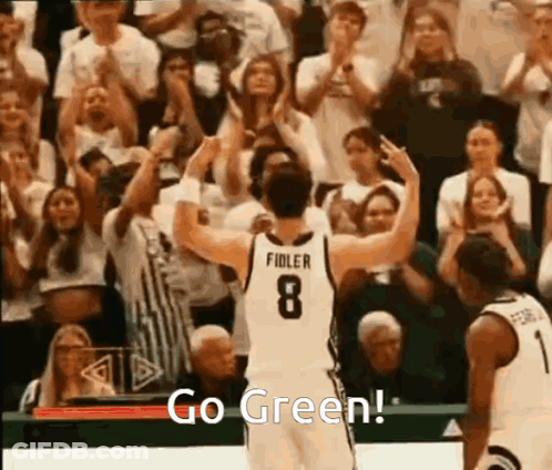 Basketball Player Number 8 High Fiving Crowd GIF