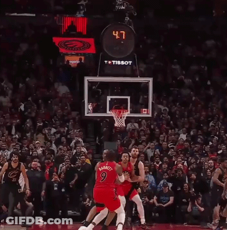 Basketball Player Number 9 In Front Of Crowd GIF