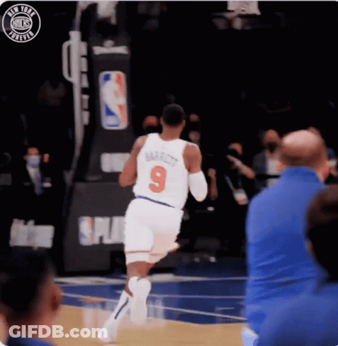 Basketball Player Number 9 Running GIF